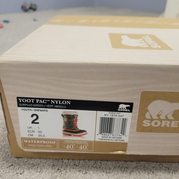 Sorel youth pac boots size 2 - Picture 3 of 3